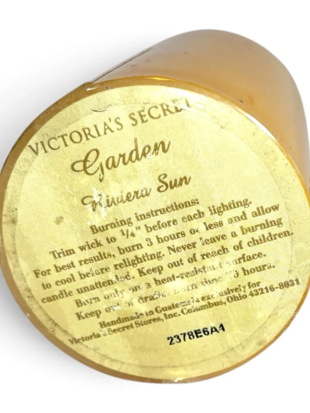 Vintage Victoria's Secret Garden Riviera Sun Candle Unburnt Sealed